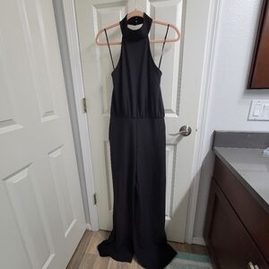NWT Lulus Black Halter Jumpsuit
